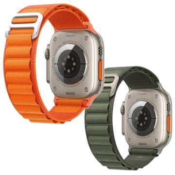 shumee 2x PAŠEK ZA URO APPLE WATCH 4/5/6/7/8/9/10/SE/ULTRA 44/45/46/49 mm NAJLON
