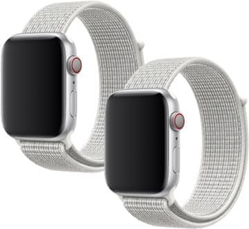 shumee 2x PAŠEK ZA URO APPLE WATCH 1/2/3/4/5/6/7/8/9/SE 42/44/45/46mm SIVA