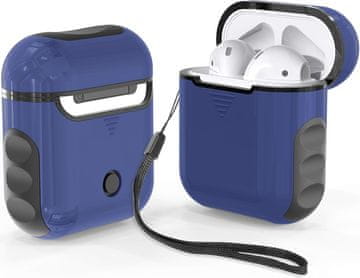 shumee TRDI SILIKONSKI OVITEK ZA AIRPODS 1/2 MODRO ČRN