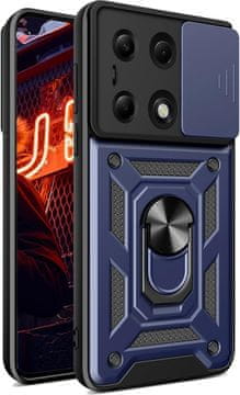 shumee CamShield Pro ovitek za Xiaomi Redmi Note 13 Pro 4G / Poco M6 Pro 4G mornarsko modra