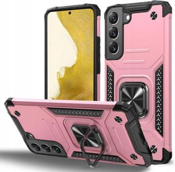 shumee SAMSUNG GALAXY S22+ ROZA MNOŽEN ZAŠČITNI OVITEK Z OBROČKOM