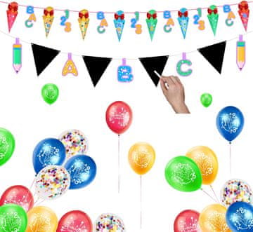 shumee SET BALONSKIH DEKORACIJ PRVI ŠOLSKI DAN