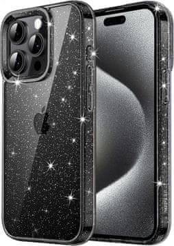 shumee Ovitek Crystal Glitter za iPhone 16 Pro Max, dimljen