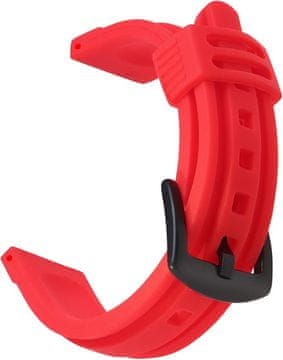 shumee RDEČ SILIKONSKI PAS ZA URO UNIVERZALEN VODOODPOREN 18mm