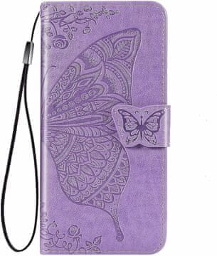 shumee Preklopna torbica Honor Magic 6 Lite 5G Butterfly Wallet vijolična