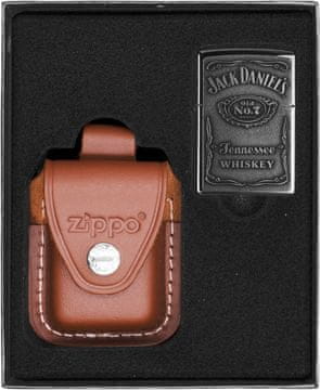 shumee ZIPPO komplet vžigalnikov JACK DANIELS LABEL CHROME darilni št. 2