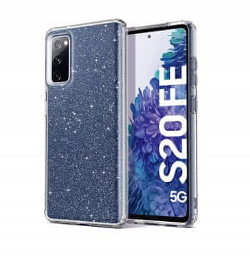 shumee Ovitek Crystal Glitter za Samsung Galaxy S20 FE / S20 Lite srebrn