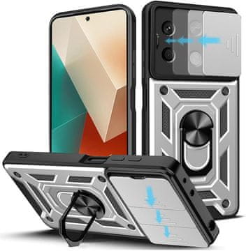 shumee Ovitek CamShield Pro za Xiaomi Redmi Note 13 5G srebrn