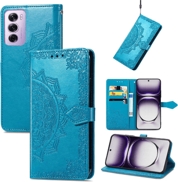 shumee Mezzo Book etui za Oppo Reno 12 mandala modra