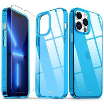 shumee OVITEK + KALJENO STEKLO ZA APPLE IPHONE 13 PRO BLUE SOLID SET
