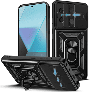 shumee CamShield Pro ovitek za Xiaomi Redmi Note 13 Pro 5G / Poco X6 5G črn