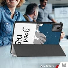 shumee Ovitek za tablični računalnik Lenovo Tab K11 / K11E 11” M11 10.95" TB330FU / TB330XU / TB331FC, ovitek za knjigo Alogy, Sleeping Cat + steklo + pisalo