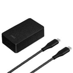 UNIQ 18W UNIQ Power Delivery USB-C stenski polnilnik črne barve