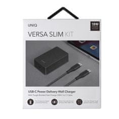 UNIQ 18W UNIQ Power Delivery USB-C stenski polnilnik črne barve