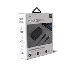 UNIQ 18W UNIQ Power Delivery USB-C stenski polnilnik črne barve
