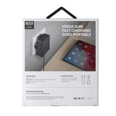 UNIQ 18W UNIQ Power Delivery USB-C stenski polnilnik črne barve