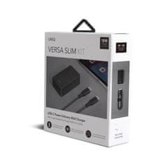 UNIQ 18W UNIQ Power Delivery USB-C stenski polnilnik črne barve