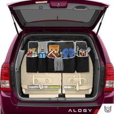 shumee Alogy organizator za avto, torba za prtljažnik, etui za telefon, knjiga, pijača, robčki, črne barve