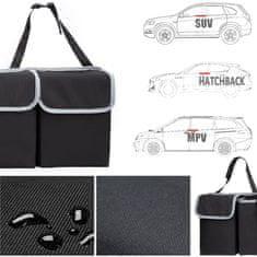 shumee Alogy organizator za avto, torba za prtljažnik, etui za telefon, knjiga, pijača, robčki, črne barve