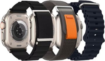 shumee APPLE WATCH PAŠEK ULTRA/ULTRA 2 49/45/44/42 mm set 3 kom.