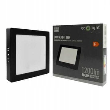 shumee LED VGRADNA SVETILKA N/T KVADRATNA 12W 4000K ČRNA DL-1