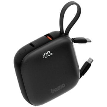 shumee Prenosna baterija 4v1 Bazic Fusion 10000mAh PD20W USB-C/Lightning črna