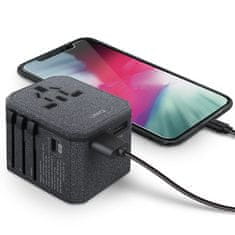 UNIQ 33W UNIQ Power Delivery Hitro polnjenje 2xUSB stenski polnilnik siv