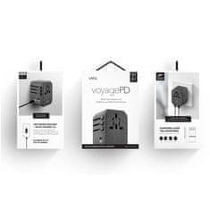 UNIQ 33W UNIQ Power Delivery Hitro polnjenje 2xUSB stenski polnilnik siv