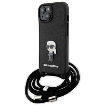 Karl Lagerfeld Karl Lagerfeld Hardcase ovitek za iPhone 15 črne barve