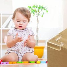 Nikcorp Silikonski ščitniki za vogale in robove pohištva 32 kosov | Prozorna zaščita za otroke | Samolepilni L in kroglični nastavki