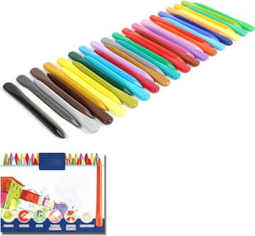 shumee PLASTIČNE BARVICE ZA SLAKANJE, BARVANJE, VARNE, PISANE, 36 kos