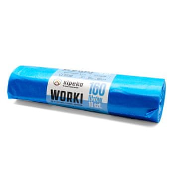 shumee Vreče za odpadke 160l modre LDPE, 10 kosov