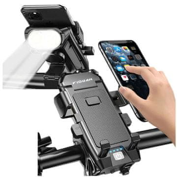 shumee 4-v-1 držalo za telefon za kolo, sprednja luč, zvonec, sprednja luč za kolo, prenosna baterija 3000 mAh