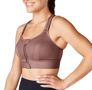 shumee ŠPORTNI NEDRČEK SHEFIT DUSTED ROZA MOČNA PODPORA NASTAVLJIV XL