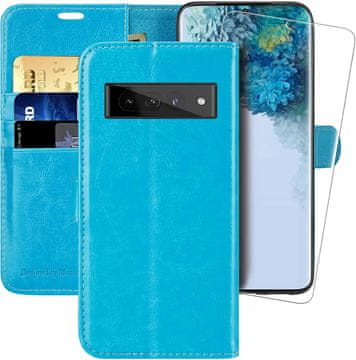 shumee KOMPLET OVITEK GOOGLE PIXEL 7 PRO MODER Z ZAKLOPKOM + ZAŠČITNA FOLIJA GE2AE