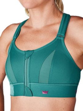 shumee ŠPORTNI NEDRČEK SHEFIT TEMNO ZELEN MOČNA OPORA NASTAVLJIV XL