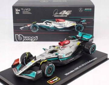 shumee Avtomobil F1 Mercedes W13 Hamilton ČELADA BBurago 1:43