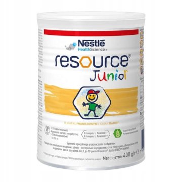 Nestlé Resource Junior prehranski prašek z okusom vanilije 400 g
