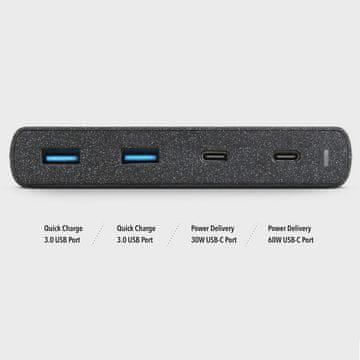 UNIQ UNIQ HUB POLNILEC 90W Z 2XUSB-C PD 3.0 IN 2XUSB ZA TELEFONE IN PRENOSNIKE
