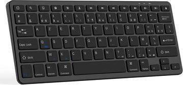 shumee BREZŽIČNA BLUETOOTH TIPKOVNICA ČRNA iOs Android PC AZERTY 28x12cm