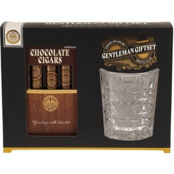 shumee Darilni set: kozarec za viski s čokoladnimi cigarami 75 g