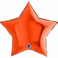 shumee Folija balon - oranžna zvezda, velik, pakiran 91 cm