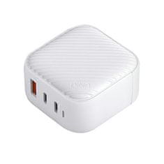 UNIQ 66W UNIQ GaN USB-C stenski polnilnik bele barve