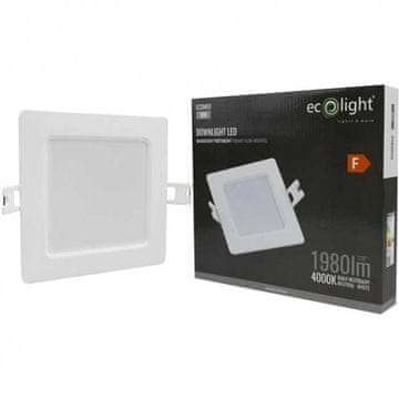 shumee LED VGRADNA SVETILKA KVADRATNA 18W 4000K BELA DL-1