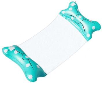 shumee VODNA Viseča Mreža LEBAJOČA POSTELJA NAPIHLJIVA MODRE PIKE 140x70cm