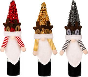 shumee 3 KOSNI POKROV ZA BOŽIČNO STEKLENICO VINA ELVE