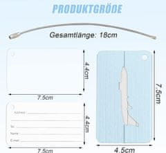 shumee 5x IDENTIFIKATOR PRTLJAŽNE OZNAKE NASLOVLJANJE OZNAKE KOVINSKA NALEPKA za LETALO