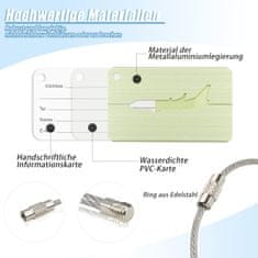 shumee 5x IDENTIFIKATOR PRTLJAŽNE OZNAKE NASLOVLJANJE OZNAKE KOVINSKA NALEPKA za LETALO