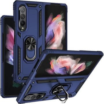 shumee ARMOR OVITEK ZA SAMSUNG GALAXY Z FOLD 4 NAVY + ZAŠČITNA FOLIJA ZA EKRAN