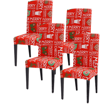 shumee 4x BOŽIČNE PREVLEKE ZA STOL RDEČA BOŽIČNA DEKORACIJA